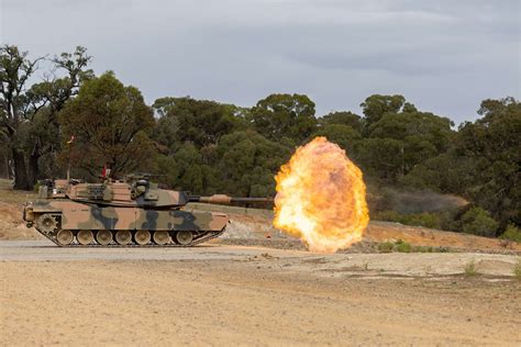 Australia Conducts Live Fire Exercise With M A Abrams Main Battle Tank