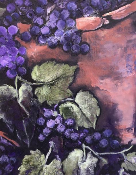 Laverne Chisan Grape Harvest Painting Oil On Canvas For Sale At 1stdibs