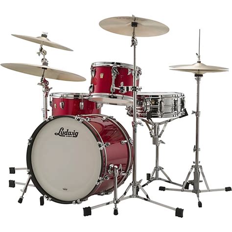 Ludwig Classic Maple 3 Piece Downbeat Shell Pack With 20 Bass Drum Red