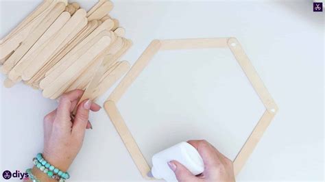 Diy Popsicle Stick Hexagon Shelf Obsigen