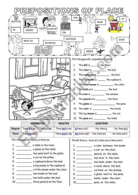 Prepositons Of Place Introduction Esl Worksheet By Kepvisa