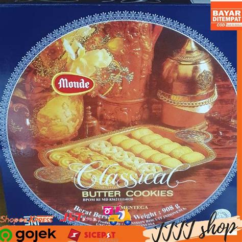 Jual Monde Classical Butter Cookies Biskuit Kemasan Kaleng Bulat Gr