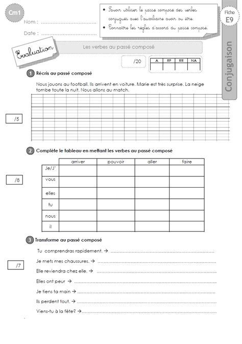 Meilleur Exercice Pass Simple Cm Imprimer Pics Jesuscourse