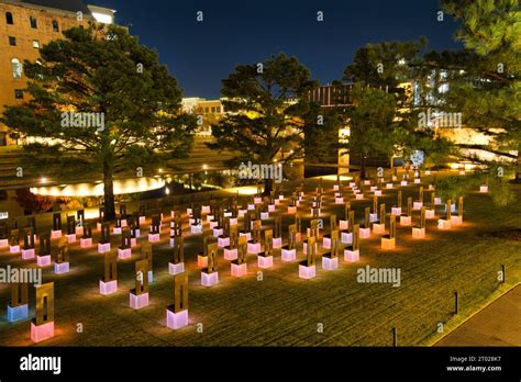 Oklahoma City National Memorial and Museum at Night Stock Photo - Alamy