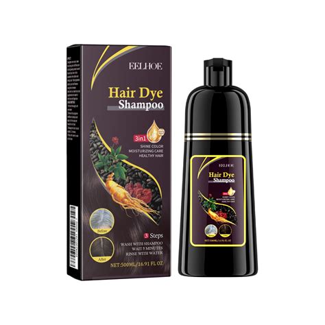 Eelhoe Black Hair Dye Shampoo In Growth Clean Hair Darkening Deep