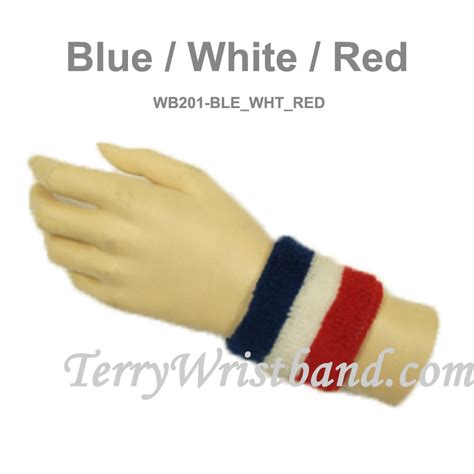 2.5 inch Multi-color Striped Sweat Wristbands for Sports : Terry sweat ...