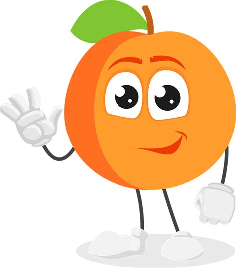 Peach Fruit Cartoon - Free vector graphic on Pixabay