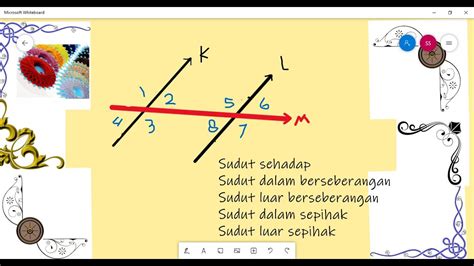 Sudut Yang Terbentuk Jika Garis Sejajar Dipotong Suatu Garis Youtube