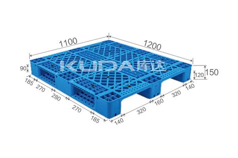 1211d网格川字（置钢管）塑料托盘江苏库达塑业科技有限公司