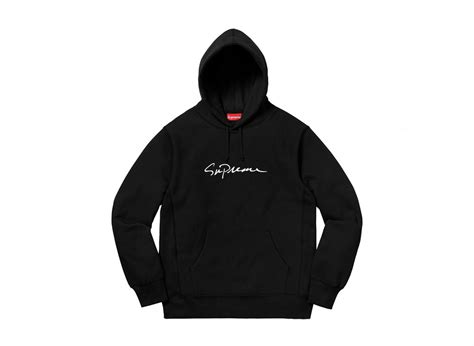 Supreme Classic Script Hooded Sweatshirt Blackを買うならスニーカーダンク