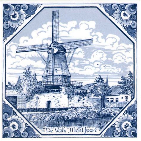 De Valk Montfoort Tegel X Cm Delfts Blauw Souvenirs From Holland