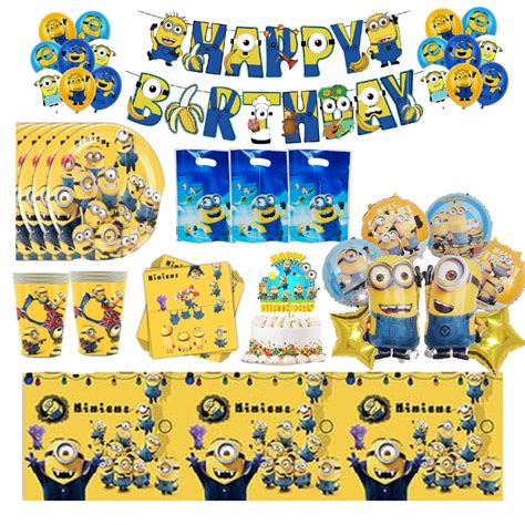 Set Globos Cotillón Decorativo para Cumpleaños Minions Tu Fiesta a un