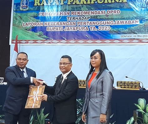 Ini Rekomendasi Dewan Atas Lkpj Bupati Jayapura Tahun Tajuk Papua