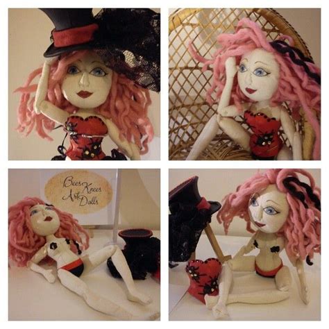 Ooak Cloth Burlesque Doll All Handmade Art Dolls Handmade Art Dolls