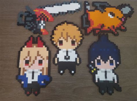 Chainsaw Man Perler Power Denji Aki Pochita Chainsaw Head Etsy