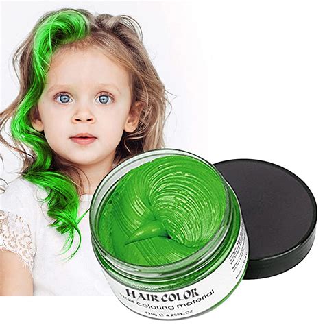 Temporary Green Hair Color Wax Efly Mofajang Instant Hairstyle Cream 423 Oz Hair