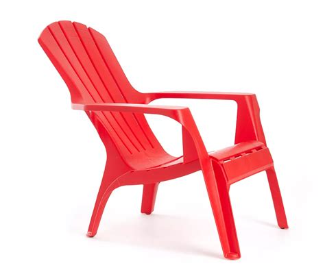 Gracious Living Red Adirondack Plastic Outdoor Stack Chair Big Lots