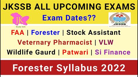 JKSSB Exam Clander New Update Forester Official Syllabus Update