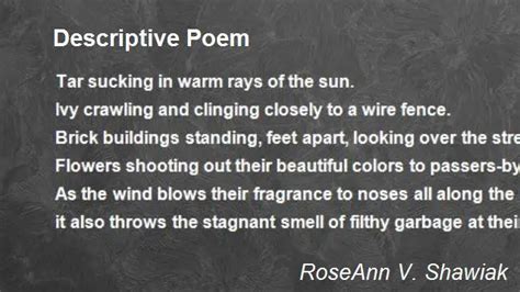 Descriptive Poems