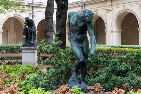 Bronze Sculpture Of A Naked Man Made By The Famous Auguste Rodin Stock Photo Adobe Stock