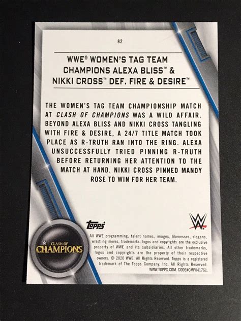 Alexa Bliss Nikki Cross Wwe Topps Women S Division Wrestling