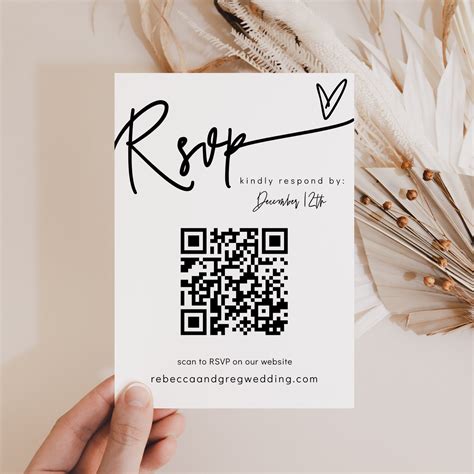 QR Code Rsvp Card Wedding Rsvp QR Code Scan to Rsvp Online - Etsy