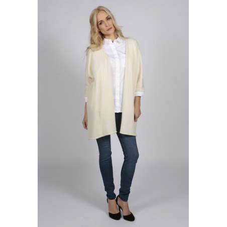 Cream White Pure Cashmere Duster Cardigan Italy In Cashmere Us