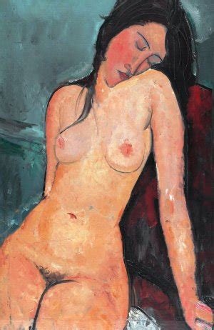 Seated Nude On Divan Painting By Amedeo Modigliani Reproduction IPaintings