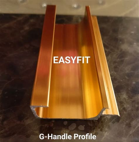 Rose Gold Polished Aluminium C Profile Handle For Cabinet Fitting At