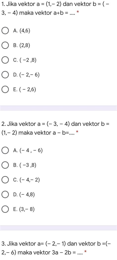 Tolong Bantu Jawab Soal Tentang Vektor Dongg Jangan Ngasal Ya