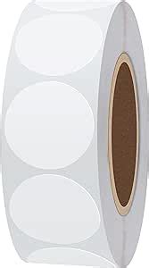 Hybsk White Color Coding Dot Labels Inch Round Semi Gloss Paper