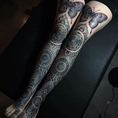 17 Amazing Leg Sleeve Tattoos For Females SheIdeas