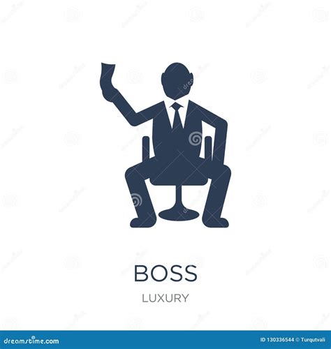 Boss Icon. Trendy Flat Vector Boss Icon on White Background from Stock ...