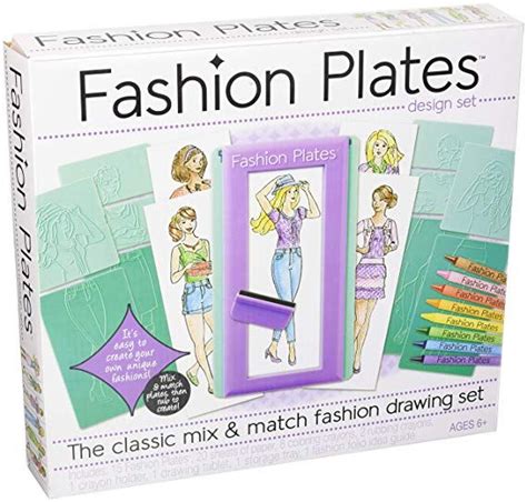 Playmonster Fashion Plates Superstar Mix And Match Drawing Set Make