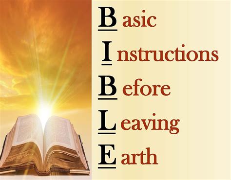 Basic Instructions Before Leaving Earth Bible Eternal Bible