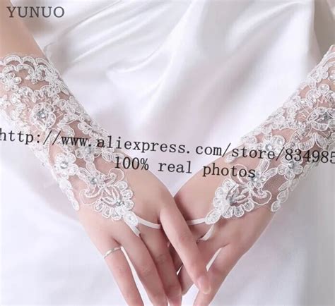 New Arrival Elegant The Bride Wedding Dress Gloves Luxury Diamond