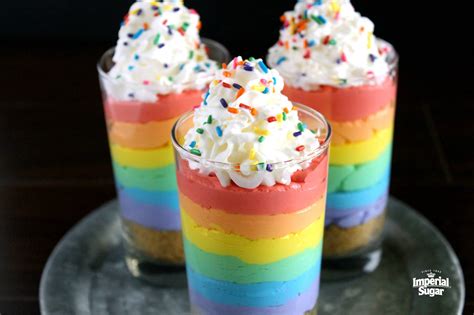 Rainbow No Bake Cheesecake Parfaits Imperial Sugar