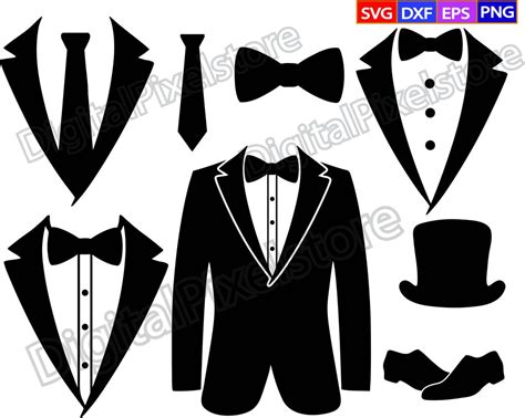 Tuxedo Svg Bundle Tuxedo Svg Tuxedo Png Neck Tie Svg Tuxedo Suit Svg