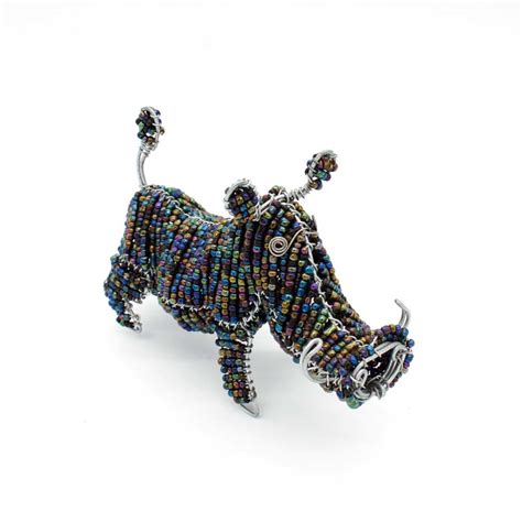 Animals Wild Beaded Wirework Warthog Woza Moya