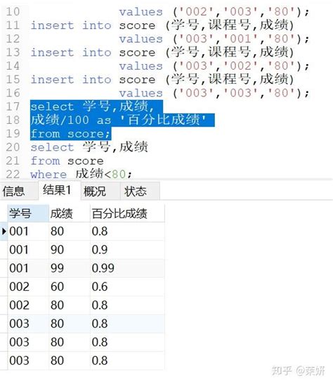 Sql基本查询语句 知乎