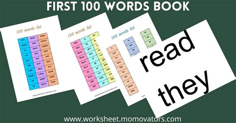 First 100 Words Printable