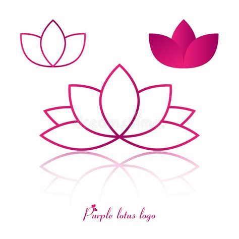 Purple Lotus Logo Stock Illustrations 1427 Purple Lotus Logo Stock