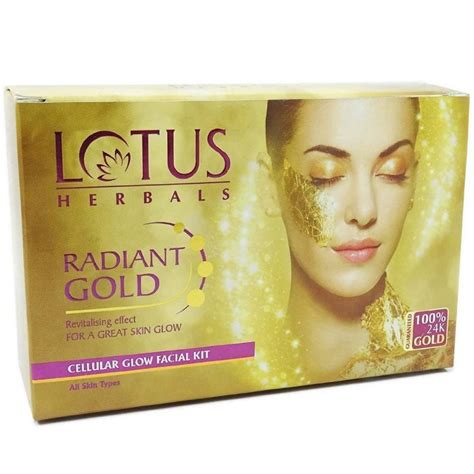 Lotus Herbals Radiant Gold Cellular Glow Facial Kit 37 Gm Buy Indian Products Online