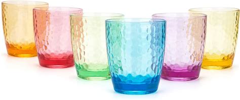 Hammered Style 15 Ounce430ml Acrylic Glasses Plastic Tumbler Set Of 6