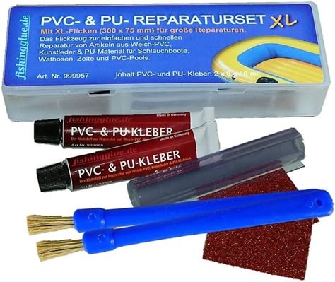 Fishingglue De Pvc Pu Reparatur Set Xl Plastik Flickzeug Zum