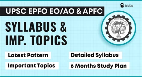 Upsc Epfo Eoao And Apfc 2024 Syllabus Important Topics And Study Plan