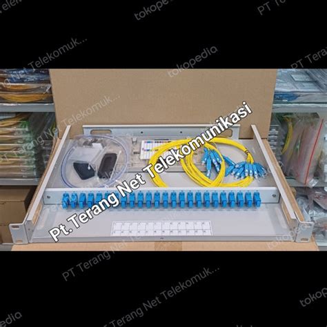 Jual OTB ODF RACK 24 CORE MERK NWC LENGKAP ADAPTOR PIGTAIL SC UPC