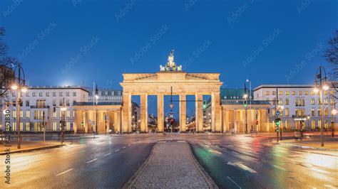 Brandenburg Gate at Night Stock Photo | Adobe Stock