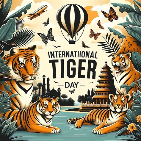 poster  international tiger day   banner