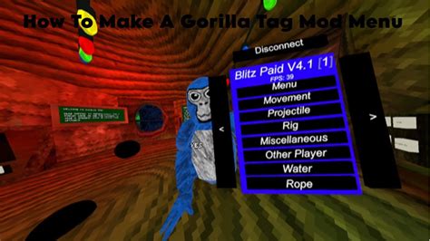 How To Make A Gorilla Tag Mod Menu Youtube